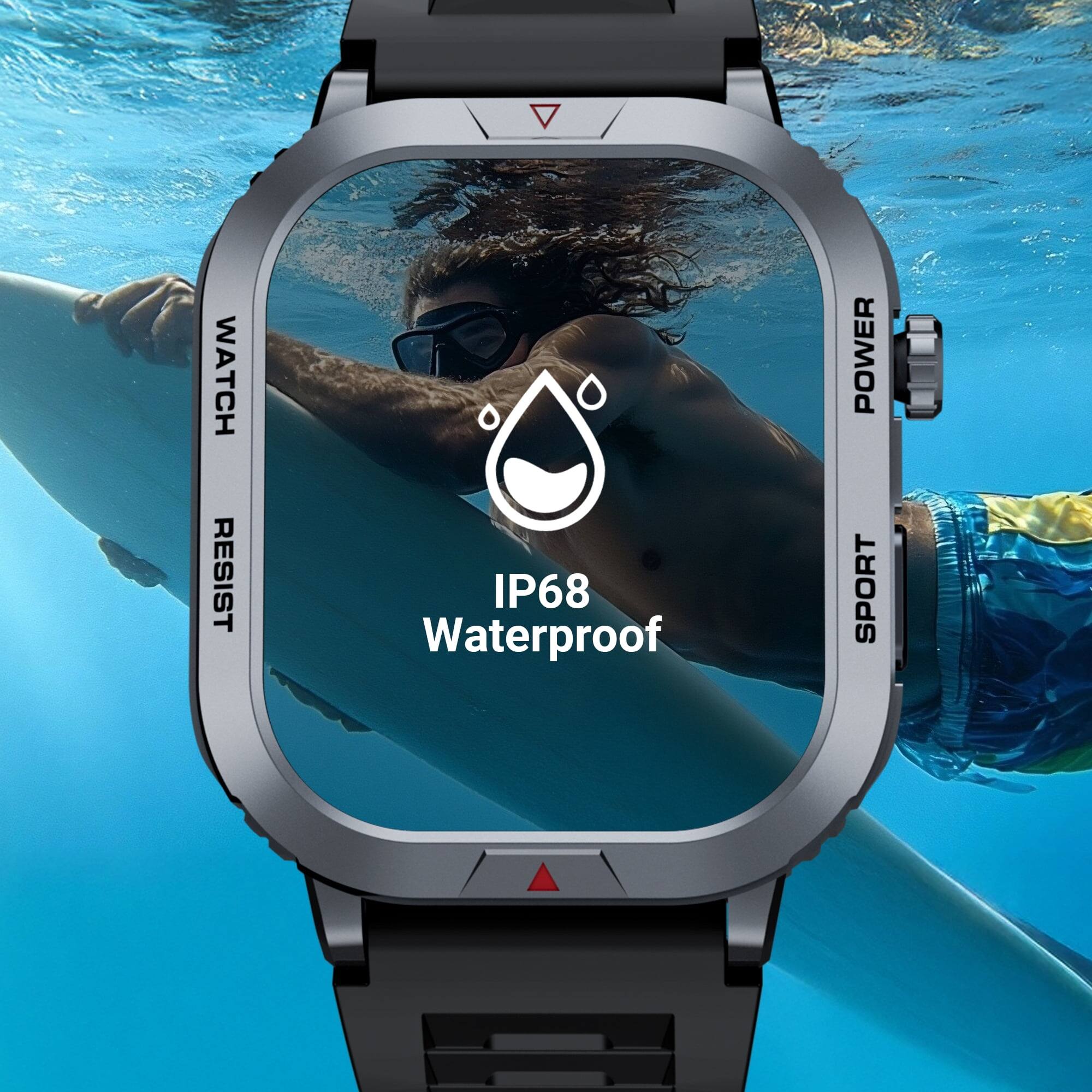 WATCH RESIST IP68 Waterproof POWER SPORT