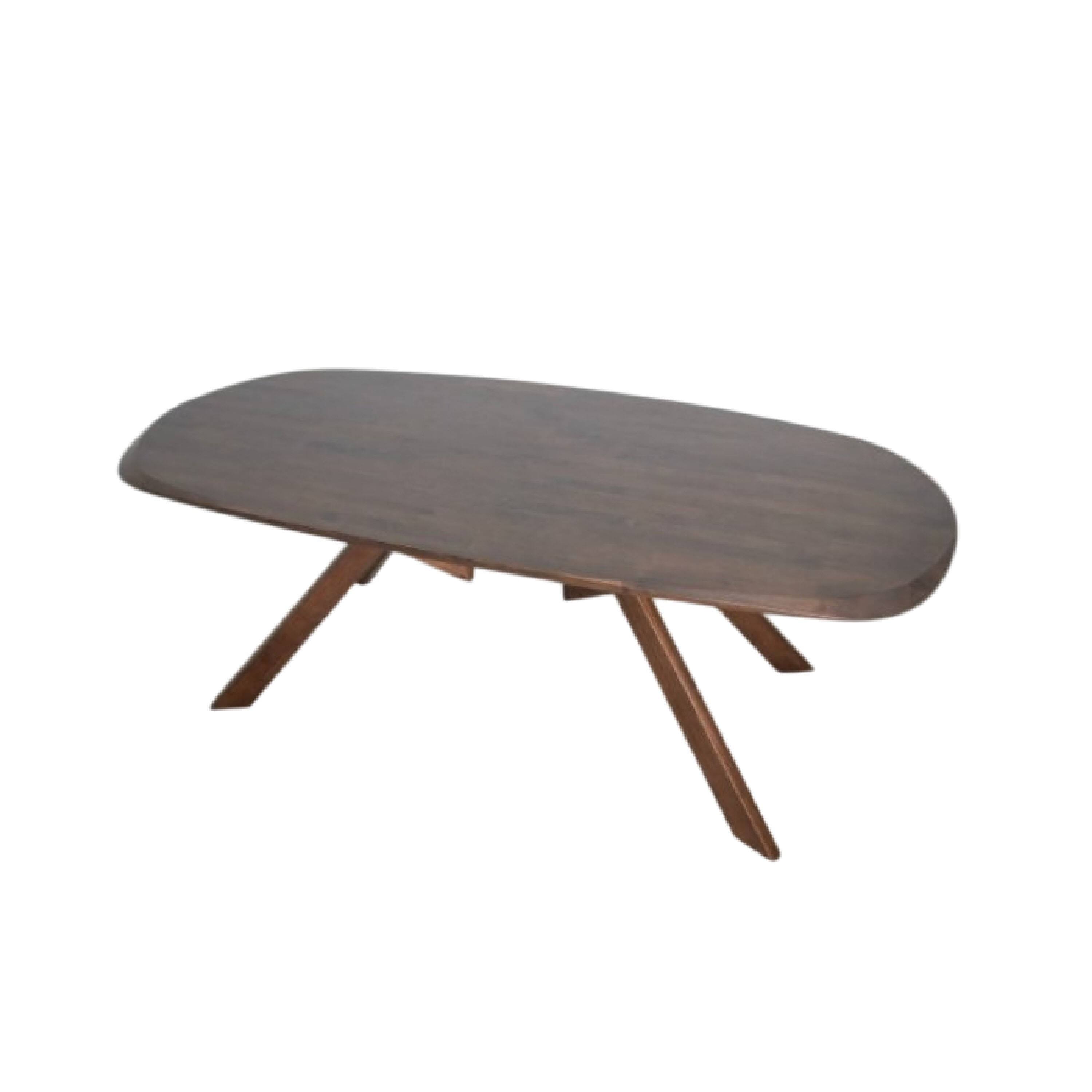 Alt View 1. Manhattan Lane - Ziva Dining Table, 3D Edges, Brown Full Solid Wood 83 Inch Rectangular - Walnut Brown.