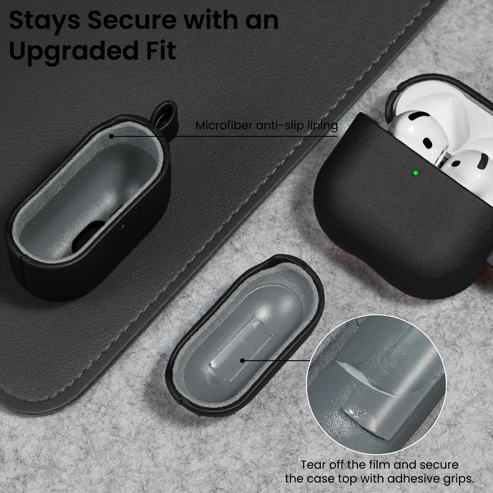 Stays Secure with an Upgraded Fit

Microfiber anti-slip lining

Tear off the film and secure the case top with adhesive grips.