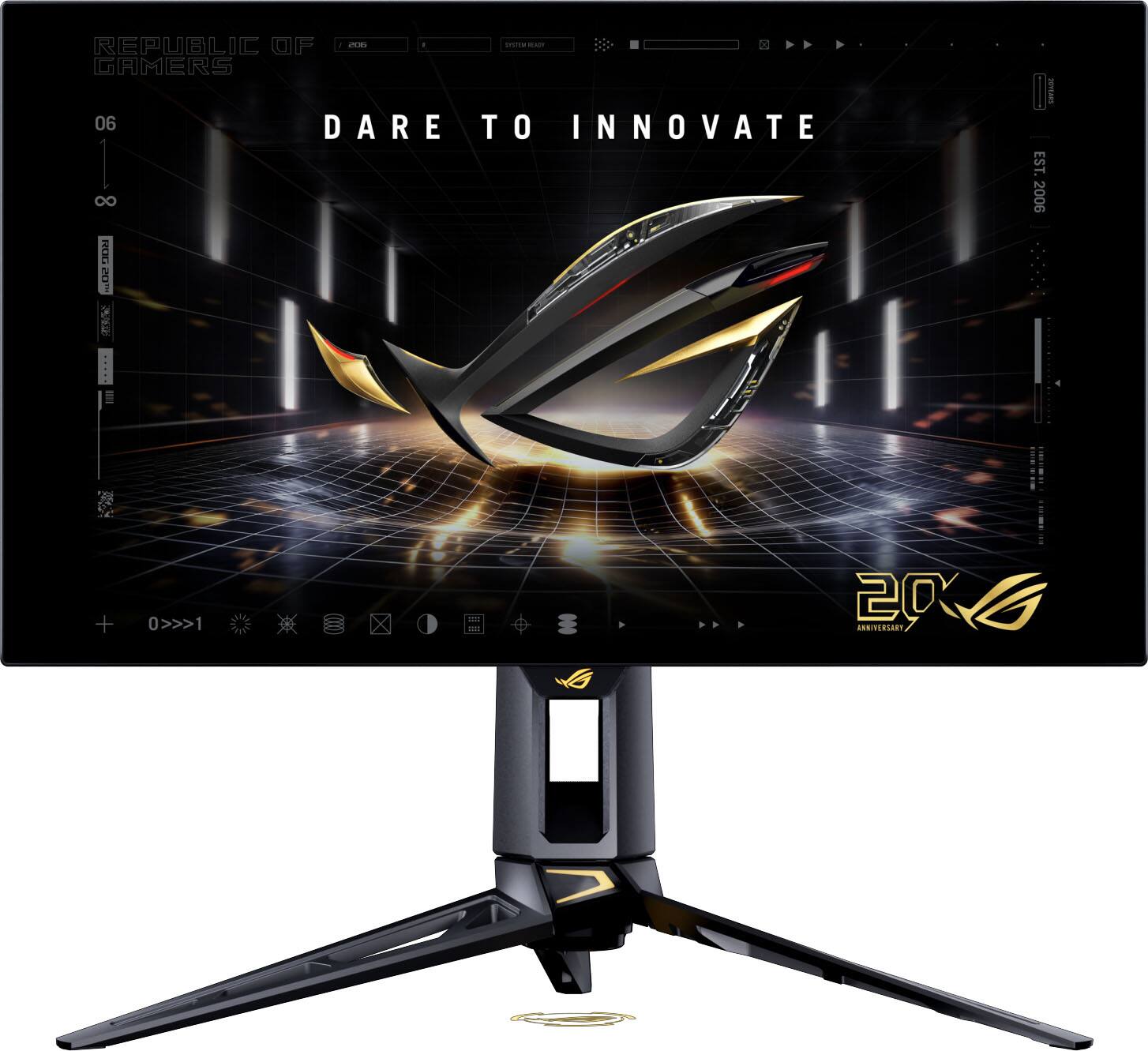 REPUBLIC OF GAMERS  
06  
DARE TO INNOVATE  
I 2 JTEAN EST. 2006 + 0>>>1 ... 20 LRTISSAET