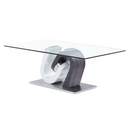 Global Furniture USA - Contemporary Coffee Table, ,Dark Grey,Silver,White - Clear