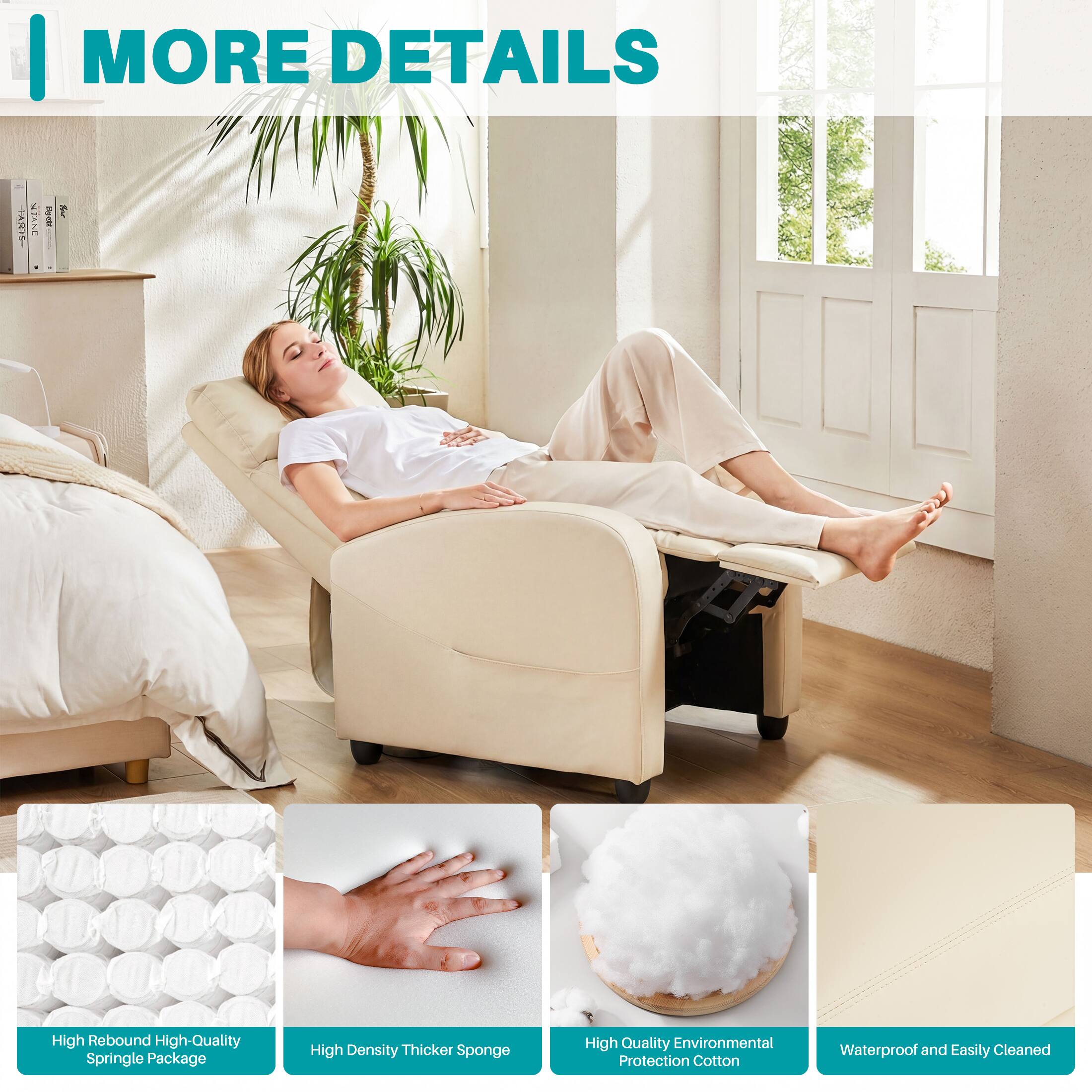 MORE DETAILS

- High Rebound High-Quality Springle Package
- High Density Thicker Sponge
- High Quality Environmental Protection Cotton
- Waterproof and Easily Cleaned