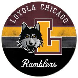 Jardine - Loyola Chicago Ramblers 20'' x 20'' Retro Logo Circle Sign - Maroon
