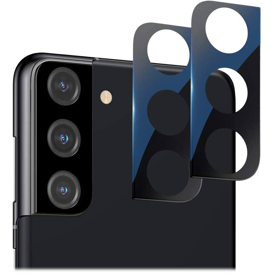 SaharaCase - ZeroDamage Camera Lens Protector for Samsung Galaxy S21 FE 5G (2-Pack) - Clear/Black