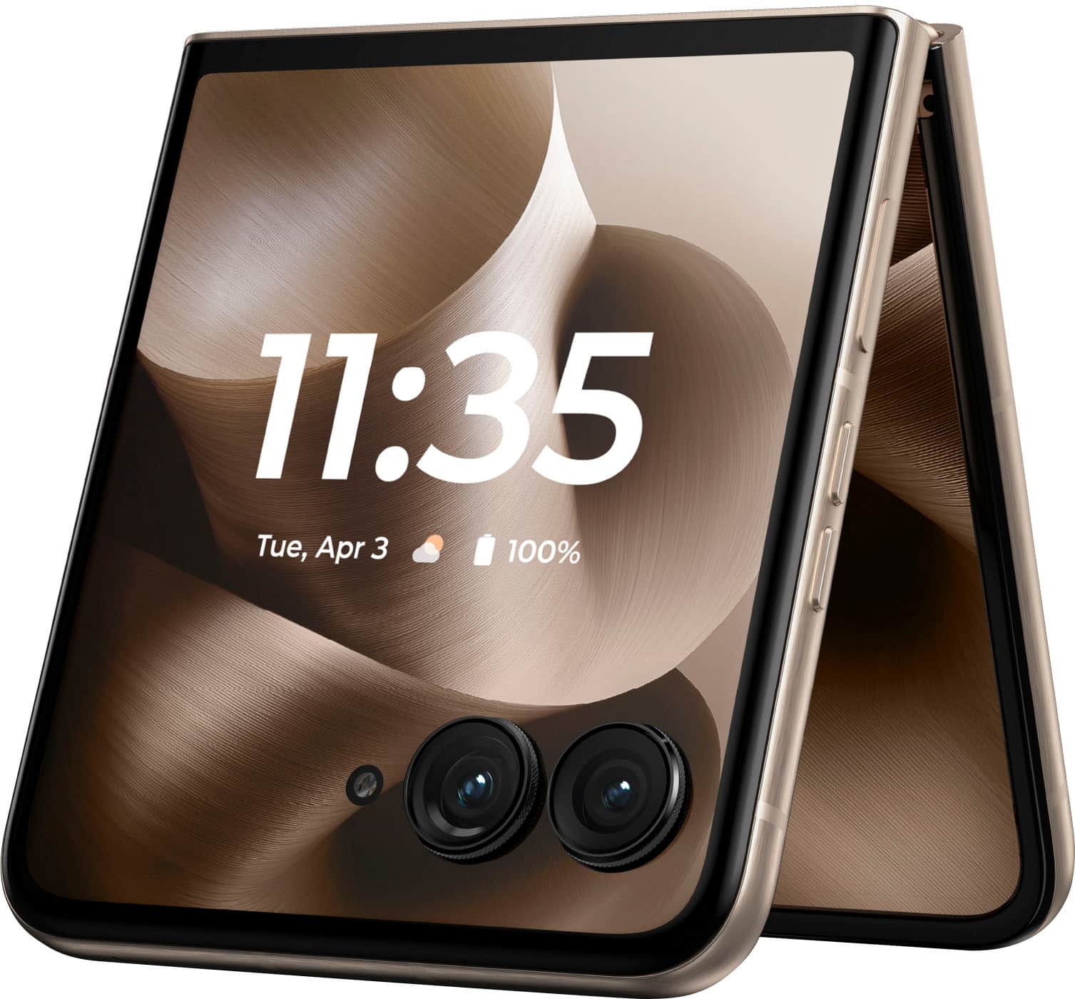 The text on the image reads: "11:35 Tue, Apr 3 100%".