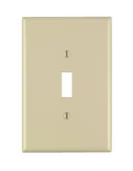 Leviton - 1 gang Thermoset Plastic Toggle Wall Plate 1 pk - Ivory