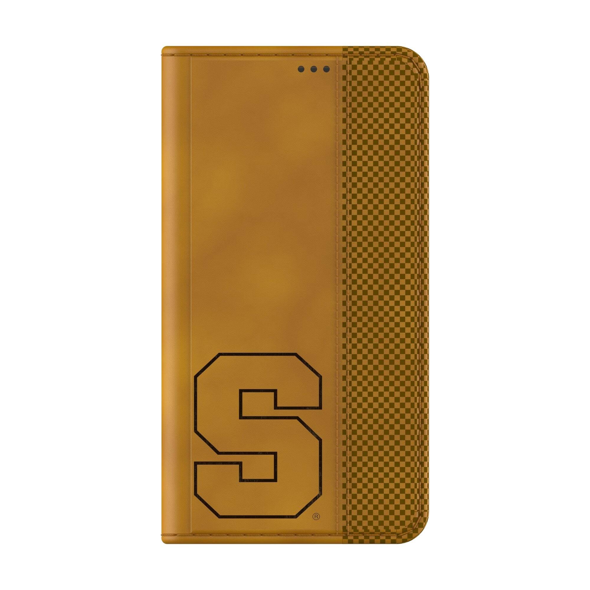 Alt View 1. Keyscaper - Syracuse Orange Galaxy Burn Design Folio Case - S25 Ultra - Multicolor.