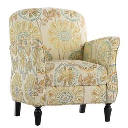 Boyel Living - Modern Fabric Upholstered Accent Chair - Beige and Brown