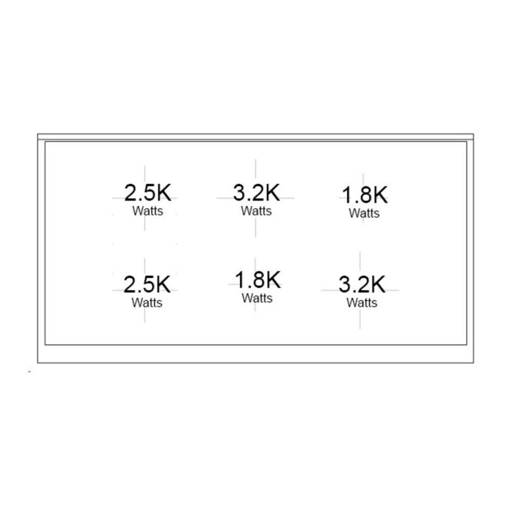 2.5K Watts  
3.2K Watts  
1.8K Watts  
2.5K Watts  
1.8K Watts  
3.2K Watts