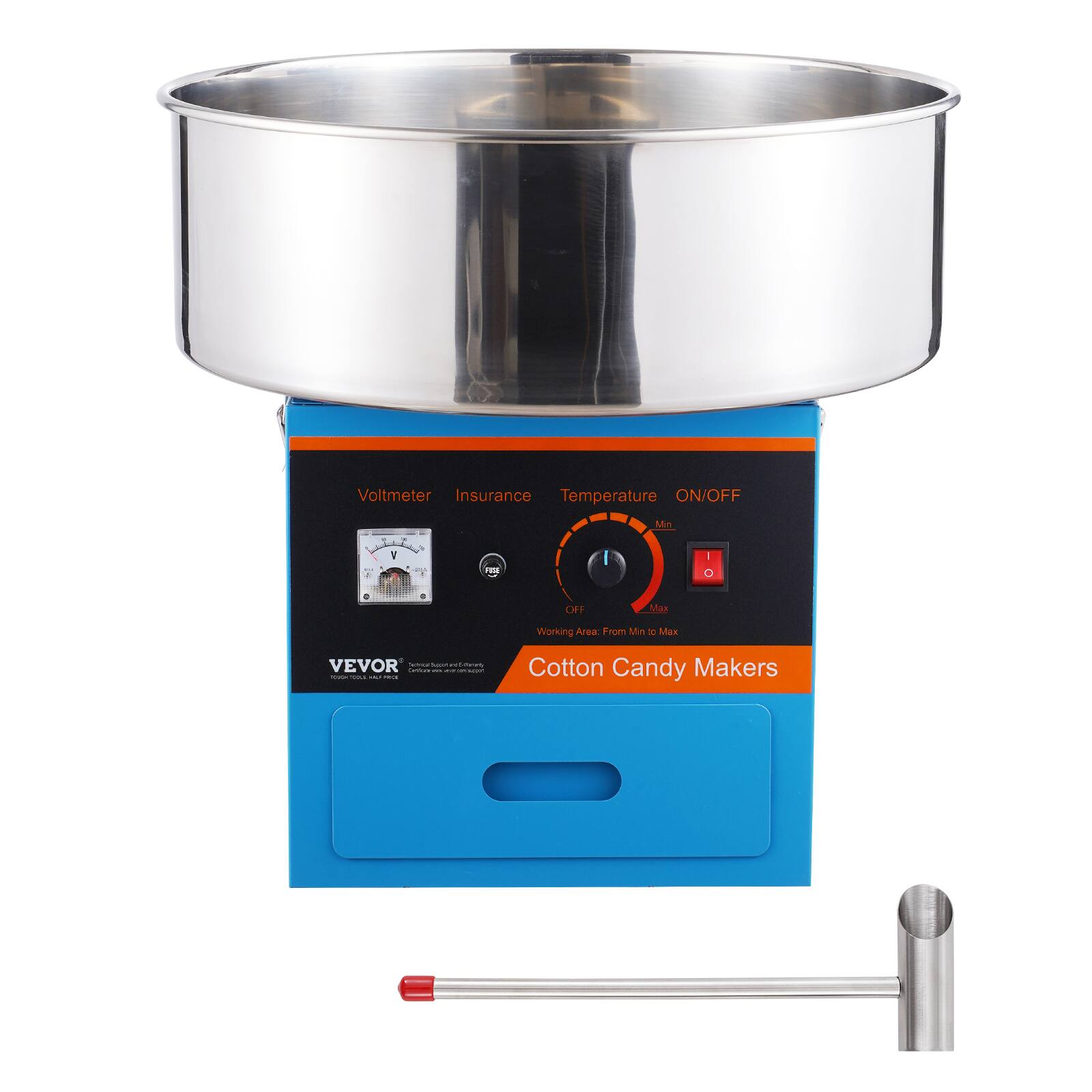 Voltmeter Insurance Temperature ON/OFF

Working Area From Min to Max

Cotton Candy Makers

VEVOR