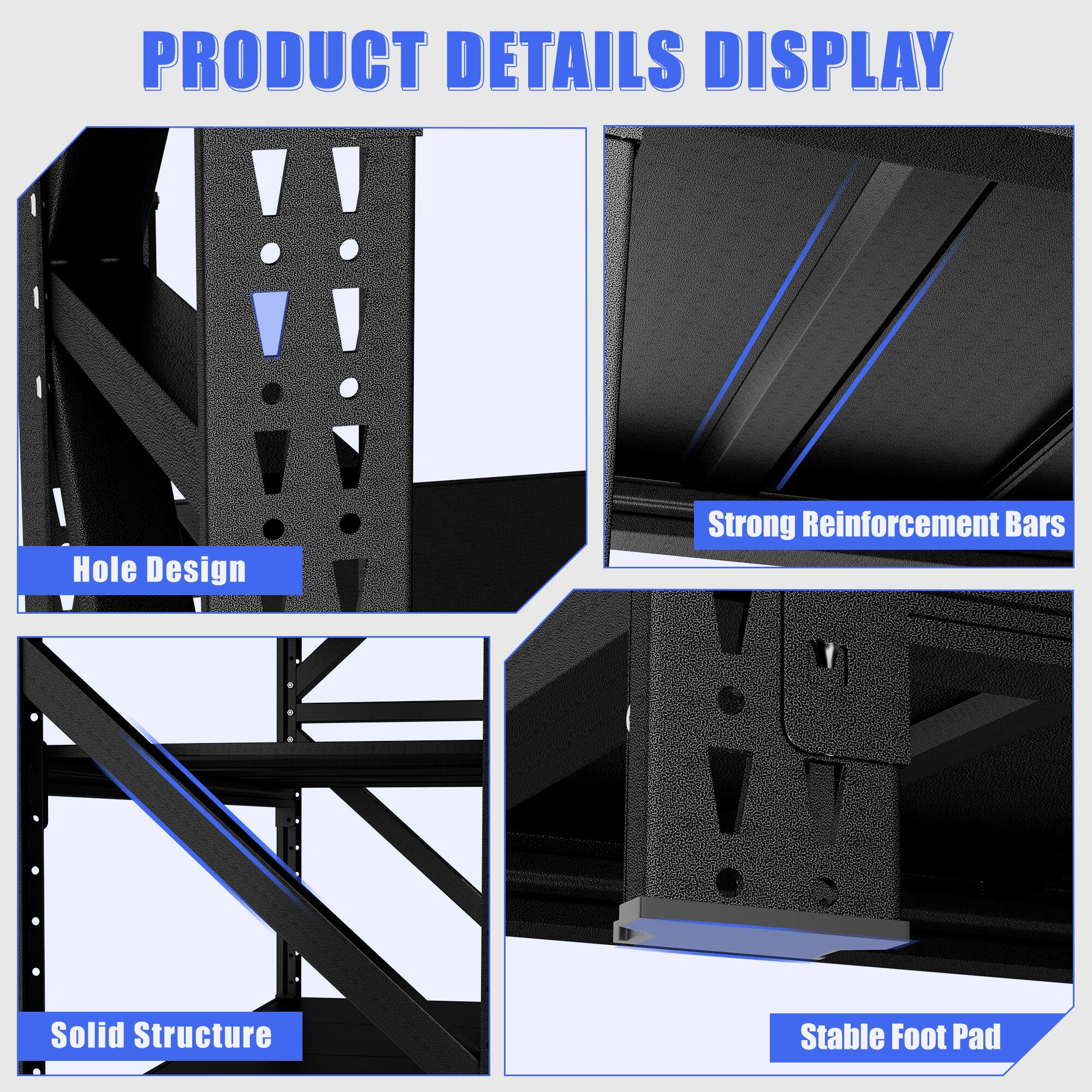 PRODUCT DETAILS DISPLAY

- Hole Design
- Strong Reinforcement Bars
- Solid Structure
- Stable Foot Pad