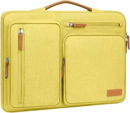 mosiso - 360 Protective Laptop Handbag Sleeve 13-13.3 inch for MacBook Air/Pro 13 / Pro 14 HP Dell Acer ASUS - Yellow