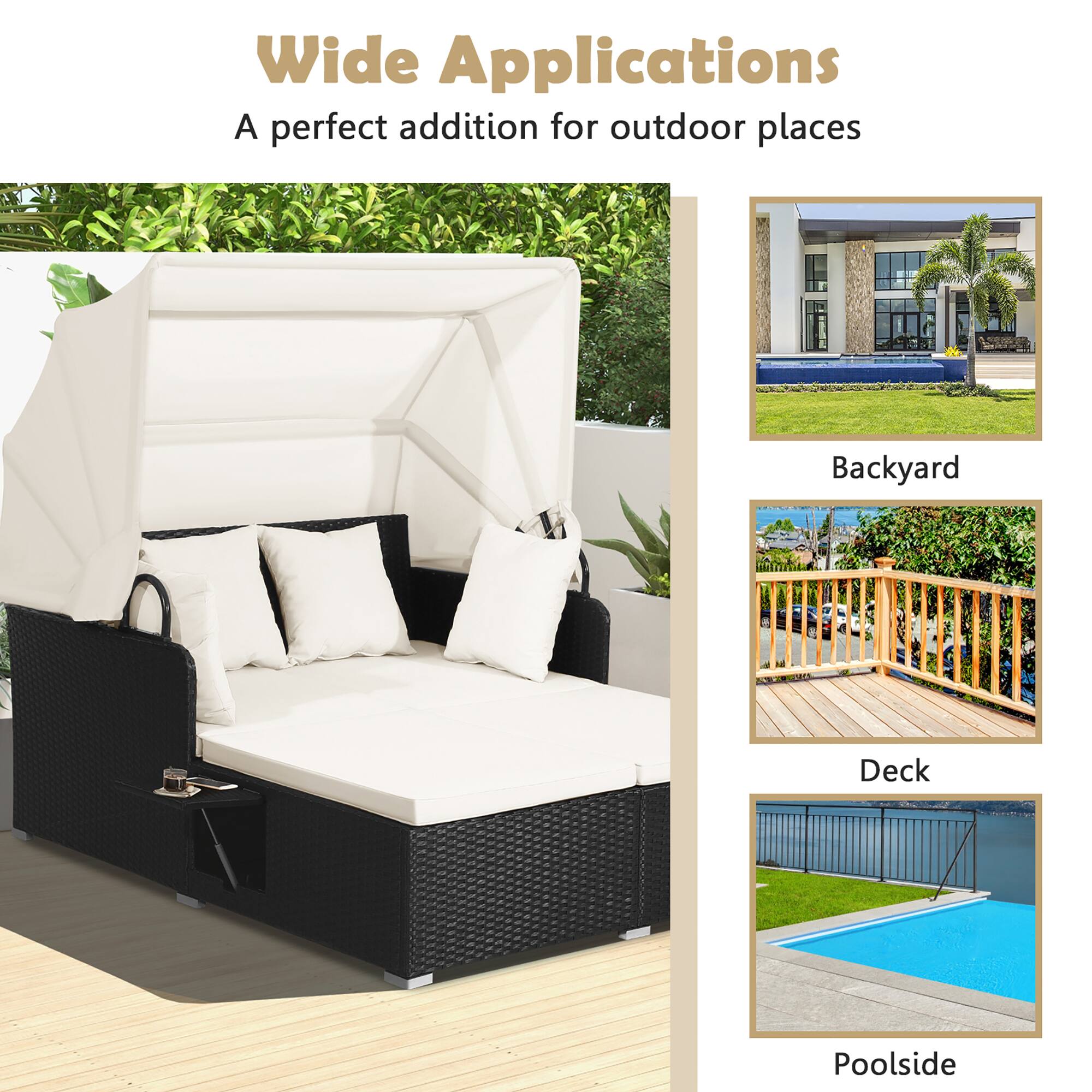 Wide Applications: A perfect addition for outdoor places, including backyards, decks, and poolside areas.