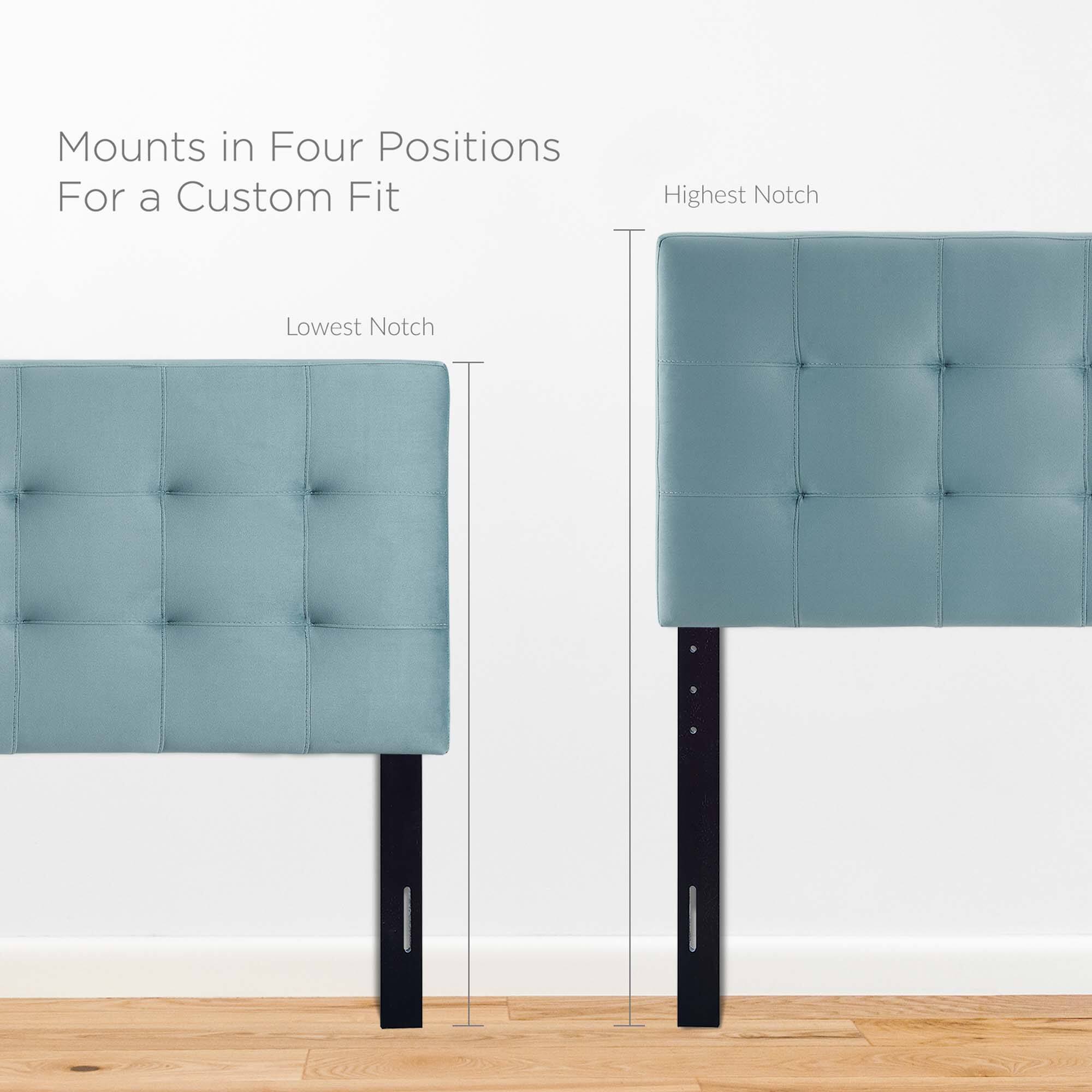 Mounts in Four Positions  
For a Custom Fit  

Lowest Notch  
Highest Notch