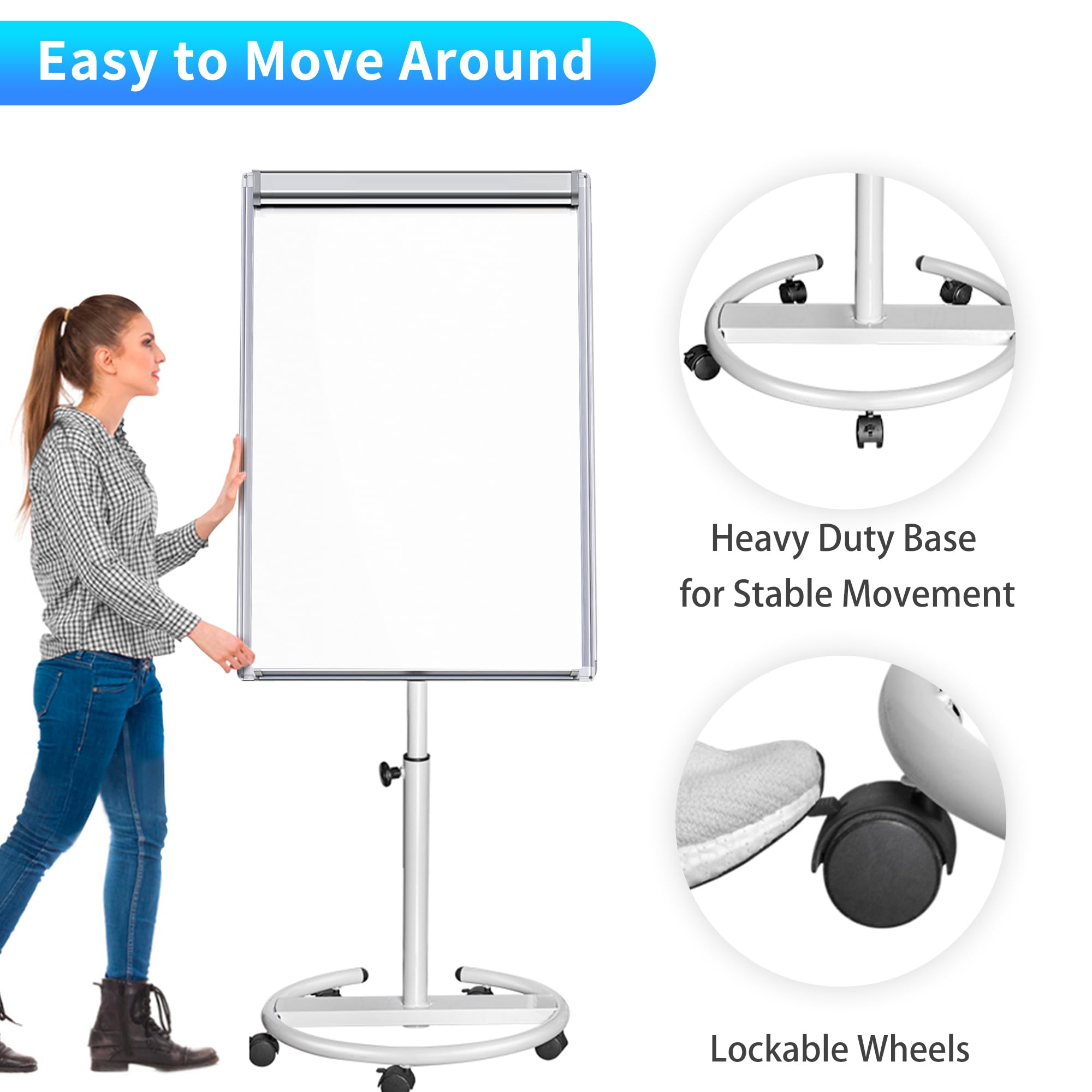 Easy to Move Around

Heavy Duty Base for Stable Movement

Lockable Wheels