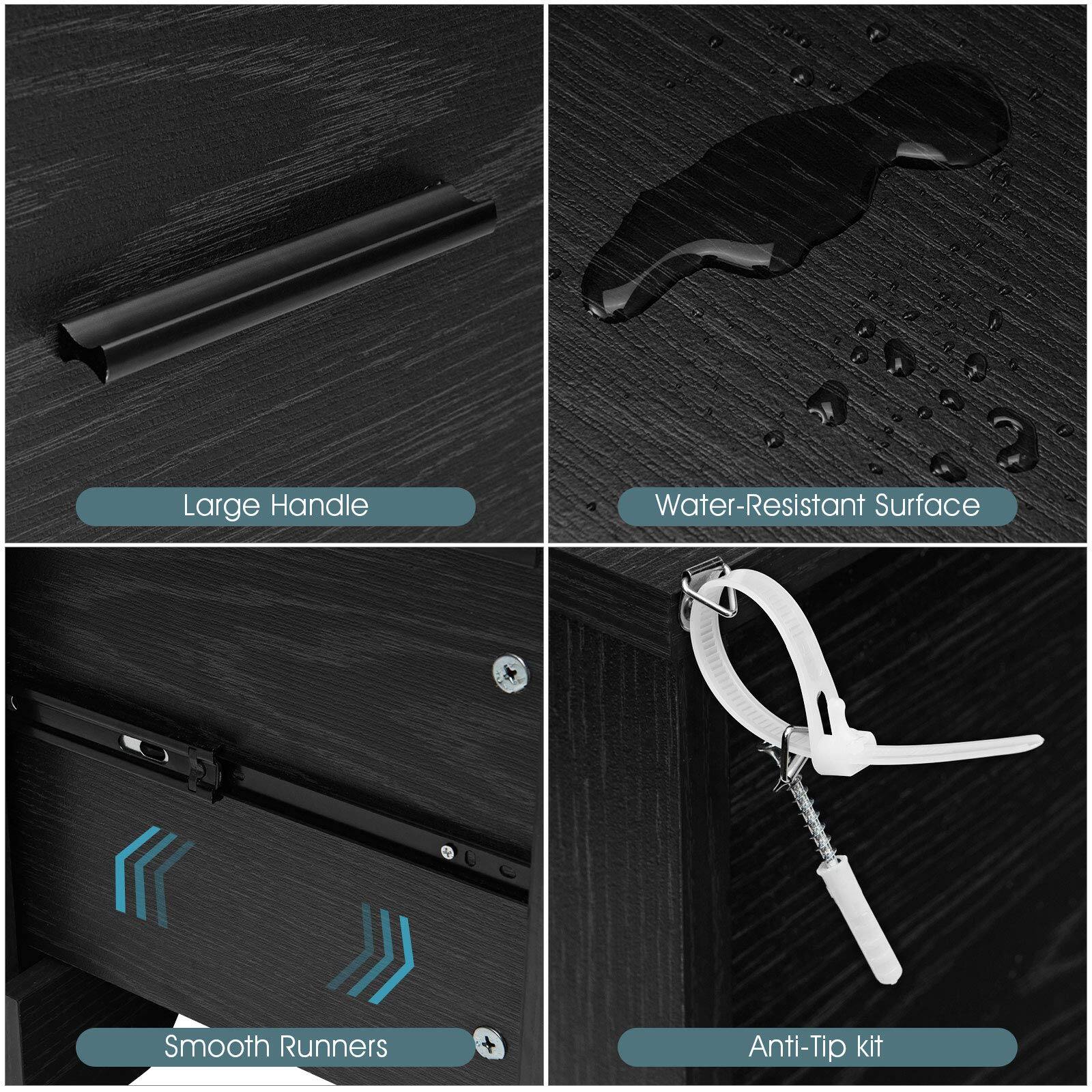 - Large Handle
- Water-Resistant Surface
- Smooth Runners
- Anti-Tip Kit