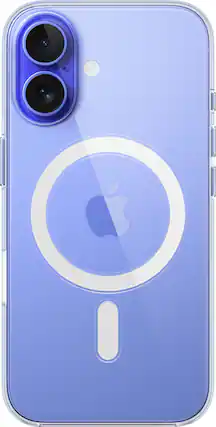 Front. Apple - iPhone 16 Case with MagSafe - Clear.
