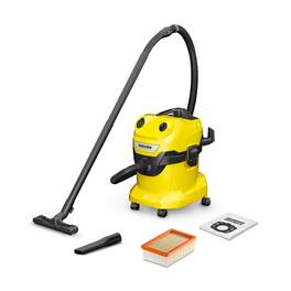 Karcher - WD 4 Multi-Purpose 5.3 Gallon Wet/Dry Shop Vacuum Cleaner, Heavy Duty - Yellow