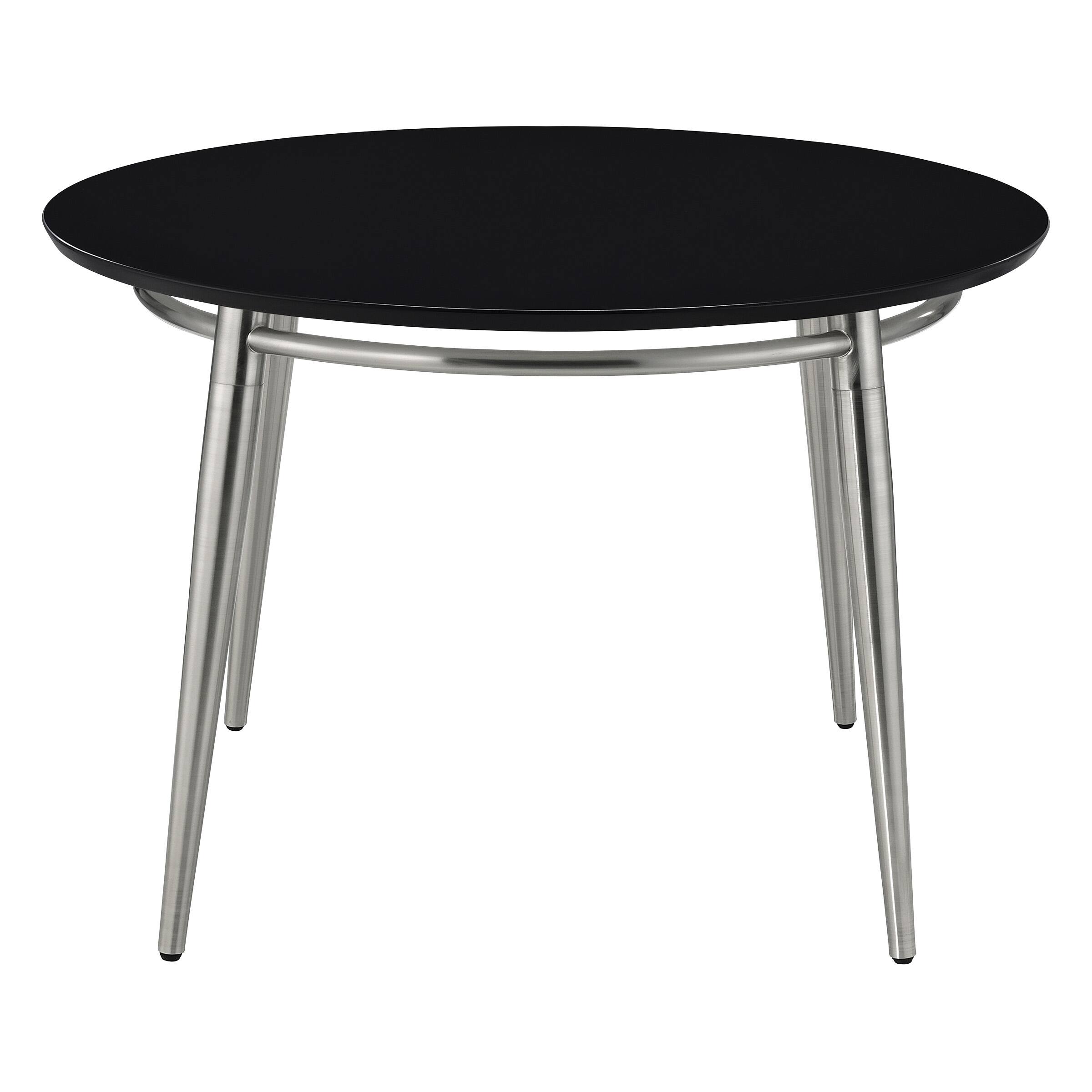 OSP Home Furnishings - Brooklyn Round Coffee Table - Black / Brushed Nickel