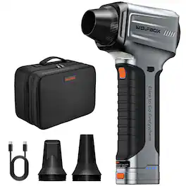 WOLFBOX - Cordless Portable Air Duster, Leaf Blower Dust Cleaner, Handheld Air blower with Swappable Battery