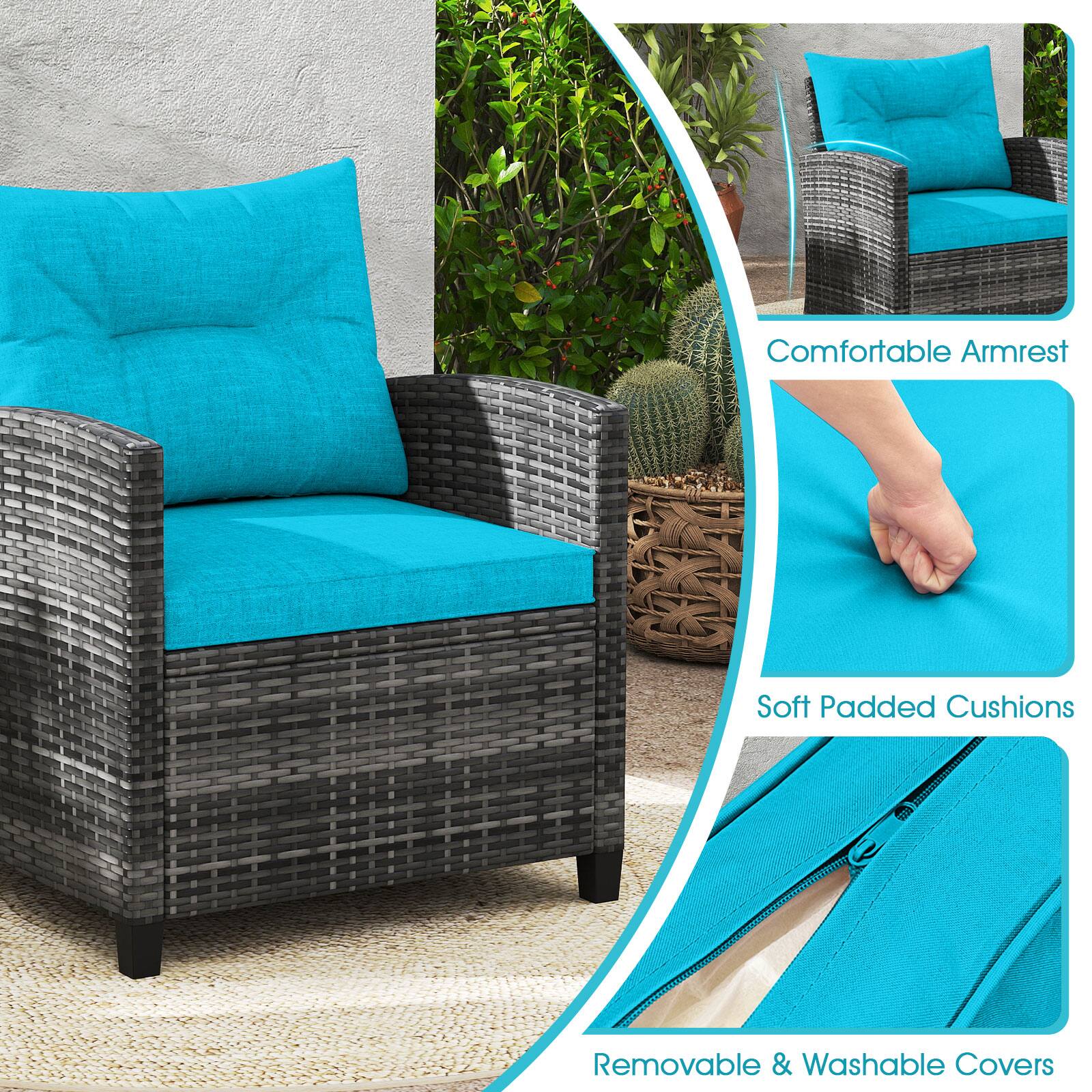 Comfortable Armrest, Soft Padded Cushions, Removable & Washable Covers
