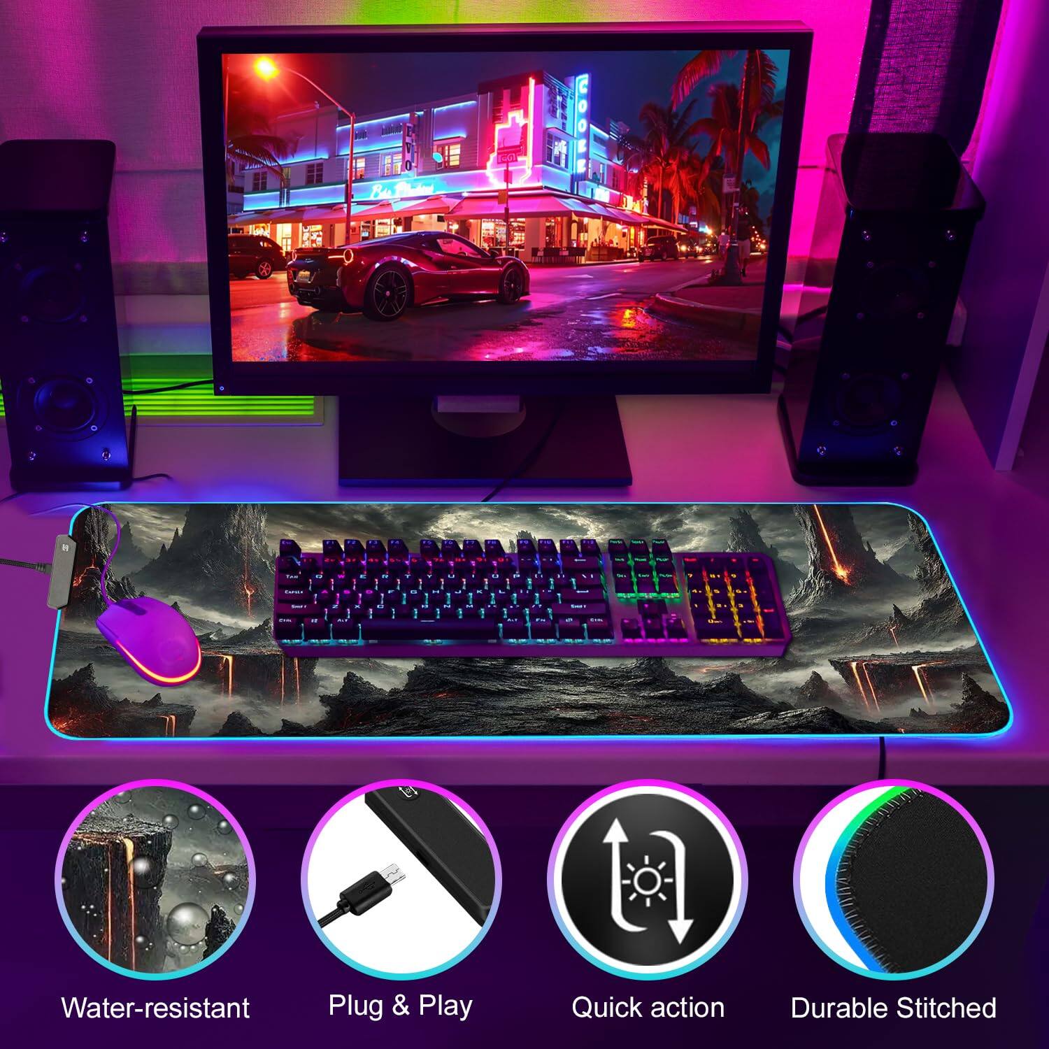 - Water-resistant
- Plug & Play
- Quick action
- Durable Stitched