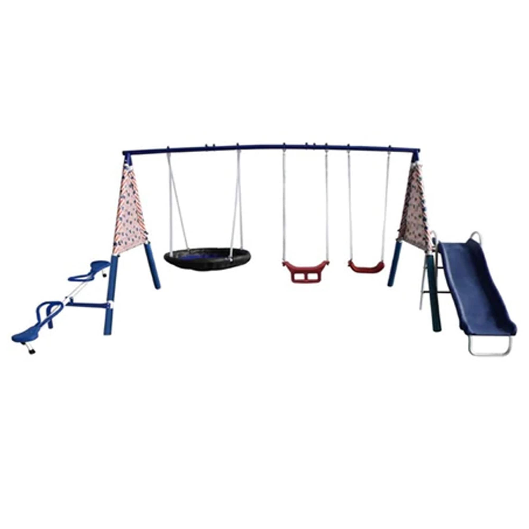 XDP Recreation - Freedom Fun Play Swing Set w/See Saw, Super Disc, Swings, & Slide - Multicolor price history on PriceWatchPro