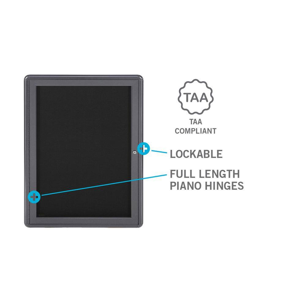 TAA COMPLIANT  
LOCKABLE + FULL LENGTH PIANO HINGES