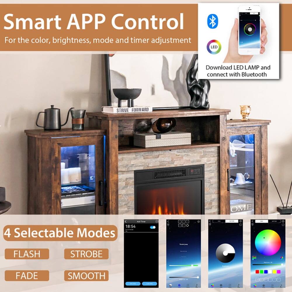 Smart APP Control  
For the color, brightness, mode and timer adjustment  

Download LED LAMP and connect with Bluetooth  

4 Selectable Modes  
- FLASH  
- STROBE  
- FADE  
- SMOOTH