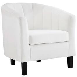 Prospect Channel Tufted Performance Velvet Armchair by Modway - White