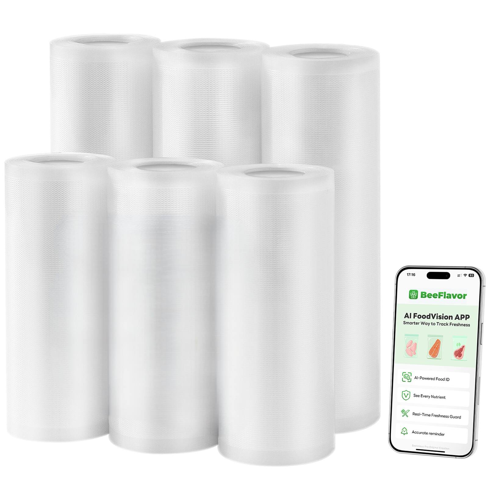 1255 . 420 BeeFlavor AI FoodVision APP Smarter Way to Track Freshness AI-Powered Food ID See Every Nutrient Real-Time Freshness Guard Accurate Reminder