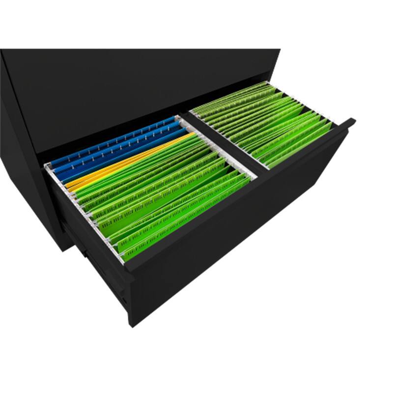 Alt View 5. HTUTWOO - 5 Drawer Metal Lateral File Cabinet – Filing Cabinet with Lock, Lockable File Cabinet for Home, Locking Metal Cabinet - Black.