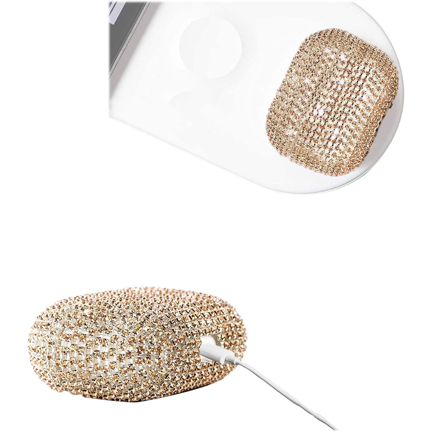 Alt View 13. SaharaCase - Rhinestone Case for Apple AirPods 3 (3rd Generation) - Gold.