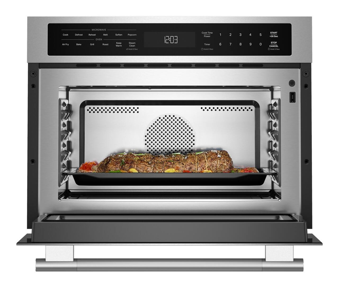 Cook Air Fry Defrost Reheat Microwave Oven Grill Roast Steam Popcorn

Cook Time: 3
Power: 12:03
Timer: 3

Start +30 Sec
Stop
Cancel

1 2 3 4 5 6 7 8 9 0