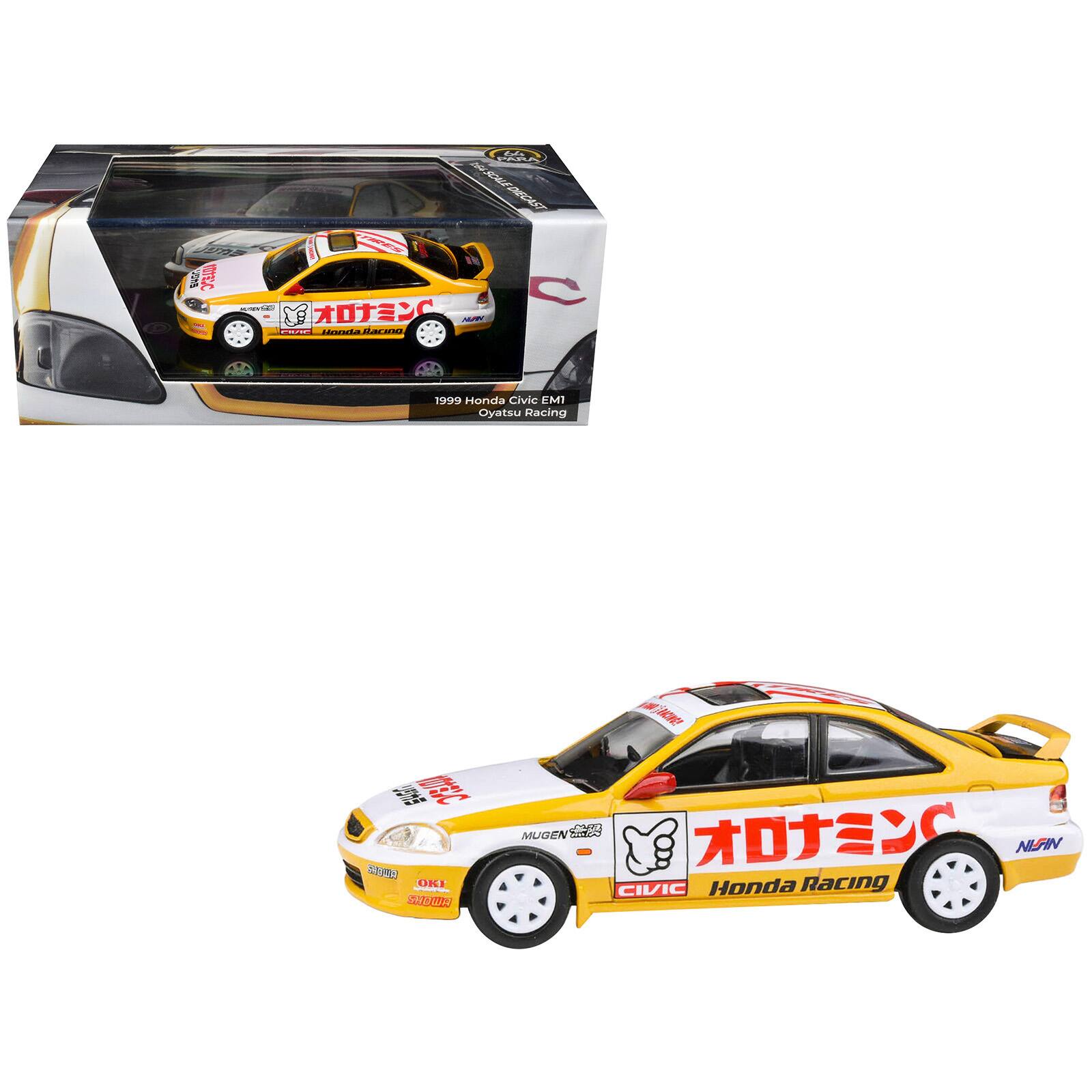 IC STORY  
NG PARA 2.64 SCALE DIECAST TIRES C NAN ARVIE Honda Racino  
1999 Honda Civic EM1 Oyatsu Racing  
C OKF SHOWA  
VIN NOW! MFF MUGEN C NISIN CIVIC Honda Racing