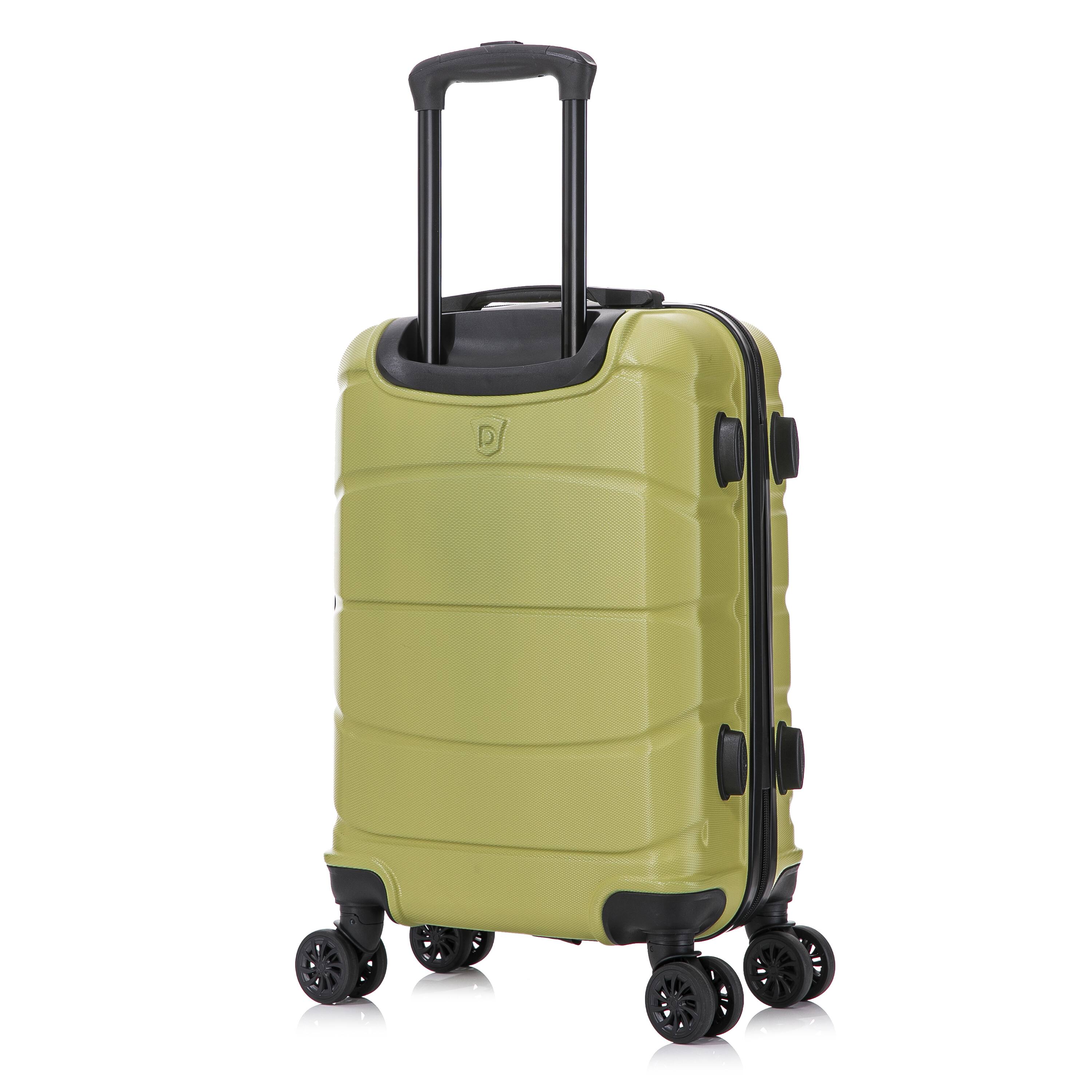Alt View 5. DUKAP - Sense Lightweight Hardside Spinner Luggage 20" Carry-On - GREEN.