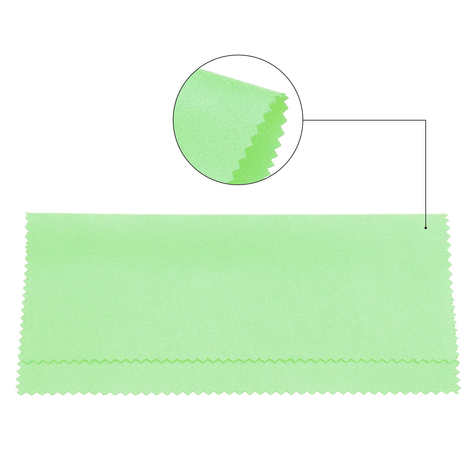 Alt View 2. Unique Bargains - Eyeglass Microfiber Cleaning Cloth 6"x6", 24pcs Soft Suede Wipe for Lens, Eyeglasses, Screens in Vinyl Pouch - Green.