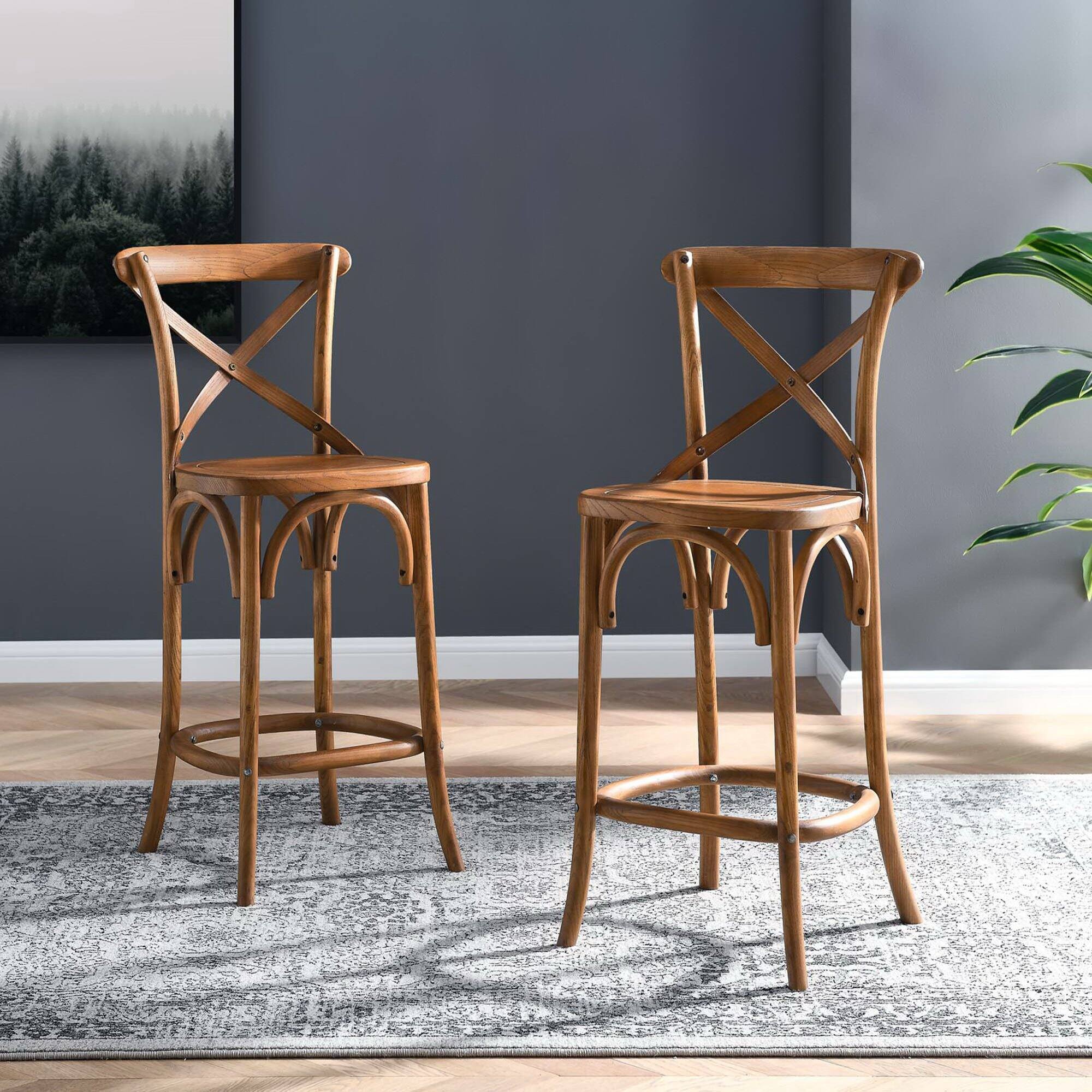 Alt View 5. Modway - Gear Counter Stool by Modway - Brown.