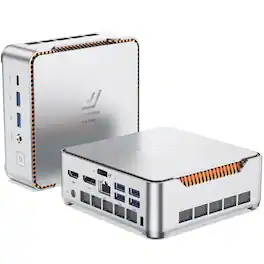 Kamrui - P2 Mini PC AMD Ryzen 3 4300U(Up to 3.7 GHz) Mini Computers 16GB RAM 512GB SSD WiFi BT Triple 4K Display - Silver
