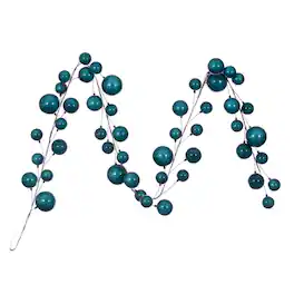 Vickerman - 10' Pearl Branch Ball Garland - Dark Teal