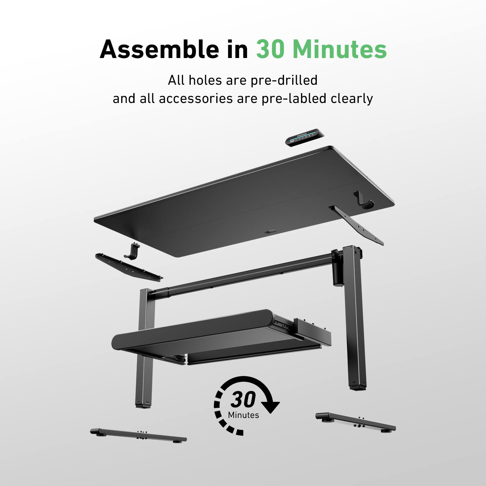 Assemble in 30 Minutes: All holes are pre-drilled and all accessories are pre-labeled clearly.