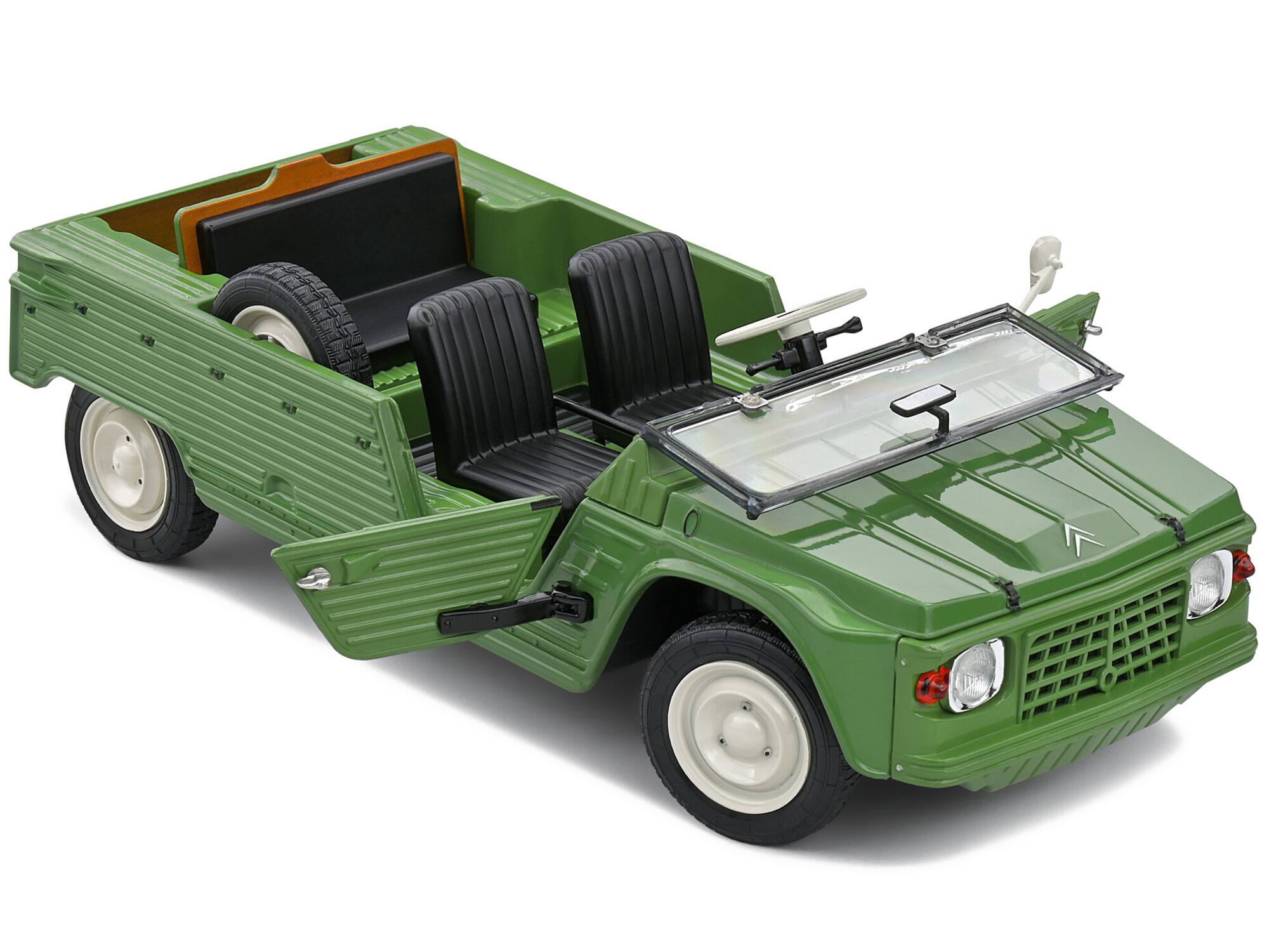 Angle. Solido - 1970 Citroen Mehari MK.1 Vert Montana Green 1/18 Diecast Model Car by Solido - Green.