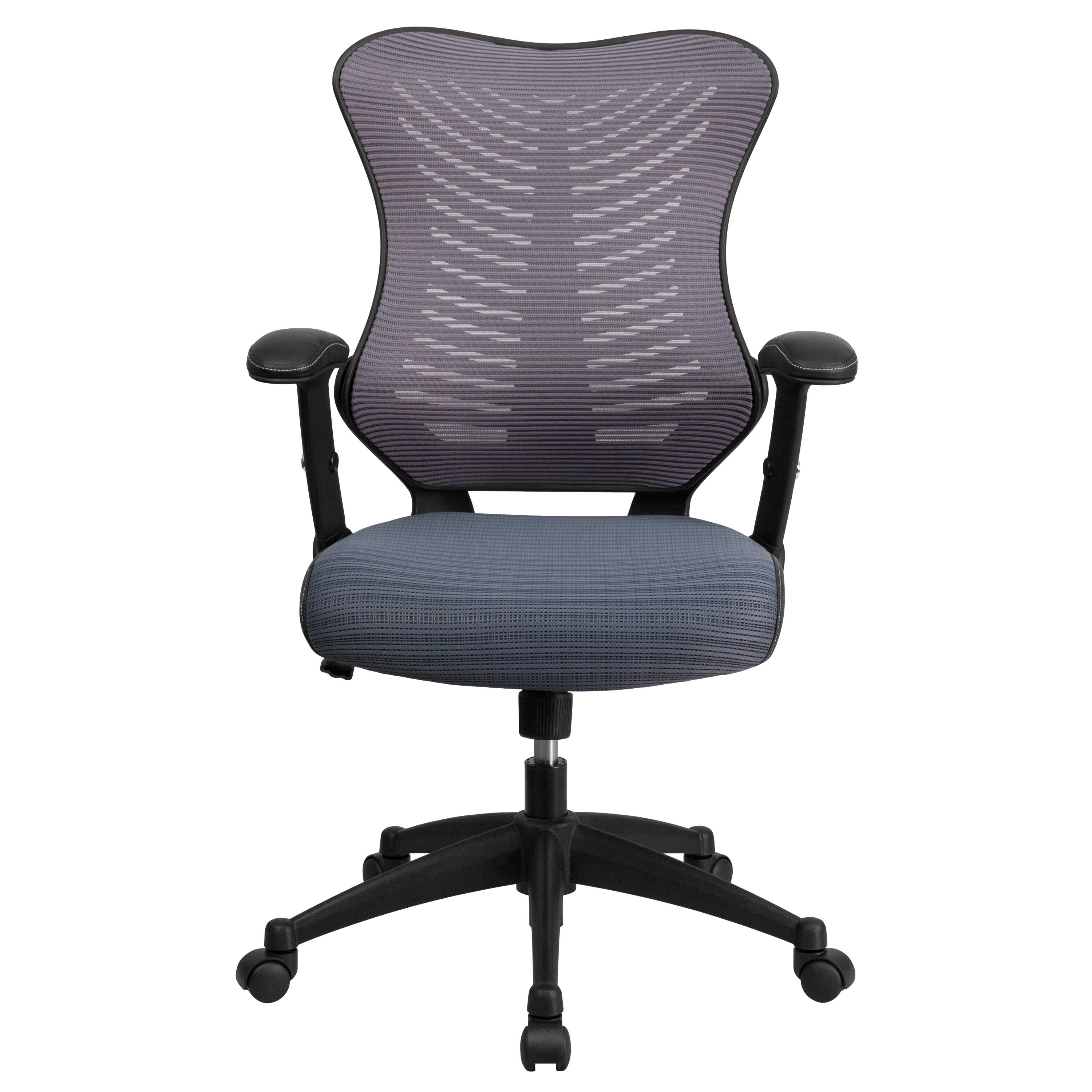 Alt View 7. Emma + Oliver - High Back Designer Mesh Executive Ergonomic Office Chair w/ Adjustable Arms - Gray Mesh.