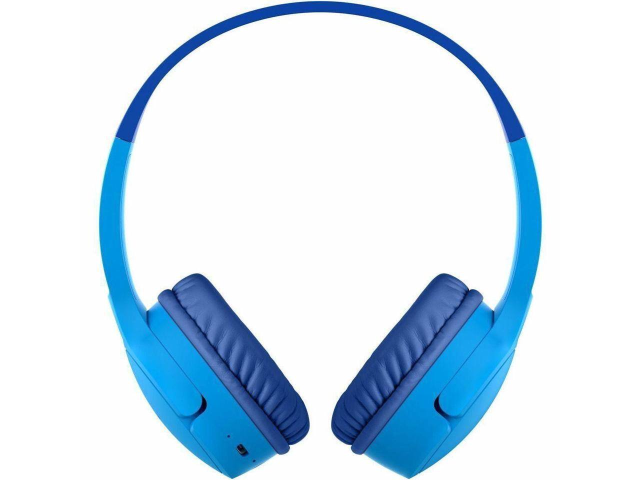 Alt View 2. Belkin - Belkin Kids Bluetooth On-Ear Headphones w/ Mic, 85dB Limit, USB-C, Blue, Wired/Wireless - Blue.