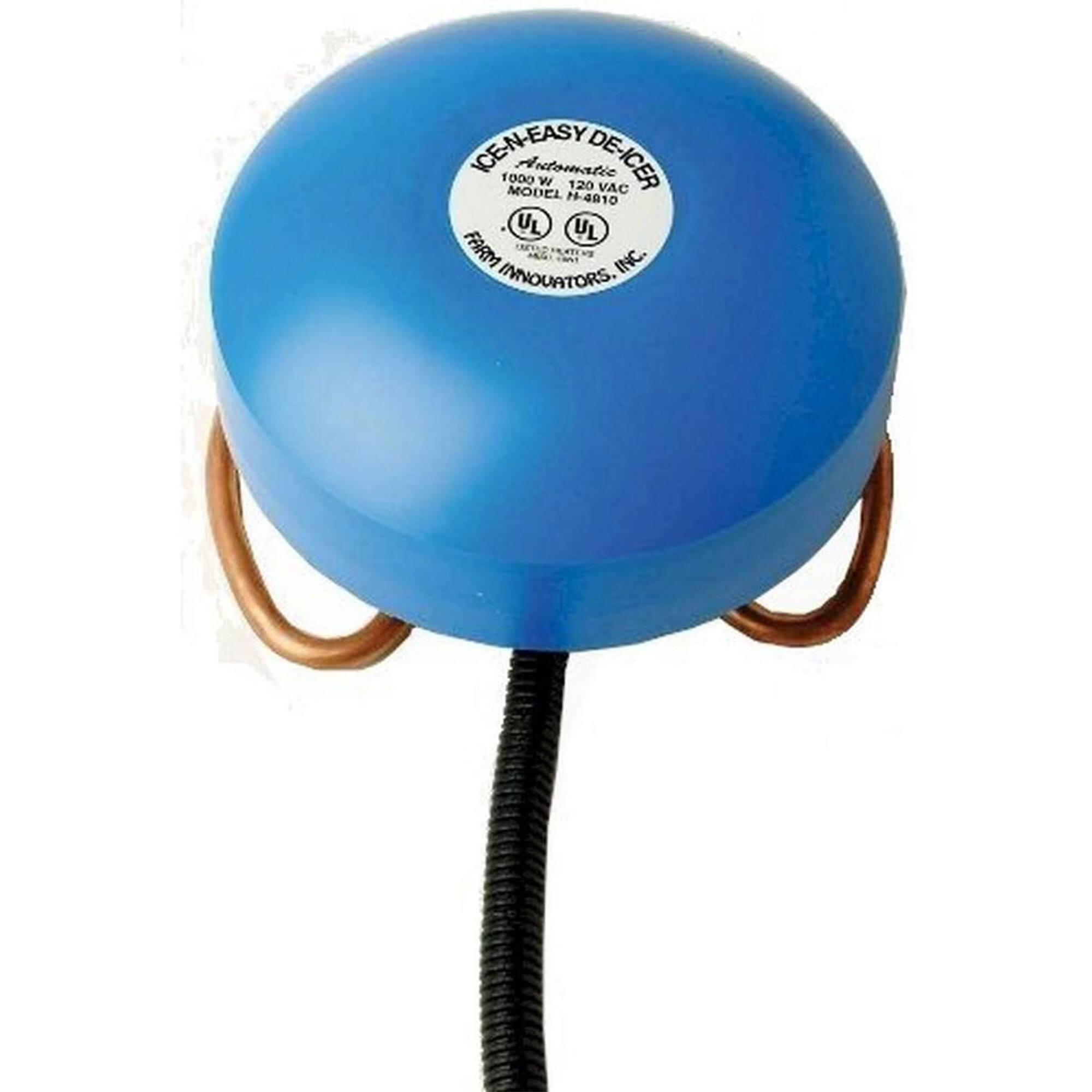 Farm Innovators - Economical 1000 Watt Floating Tank De-Icer for Metal Tanks - Blue