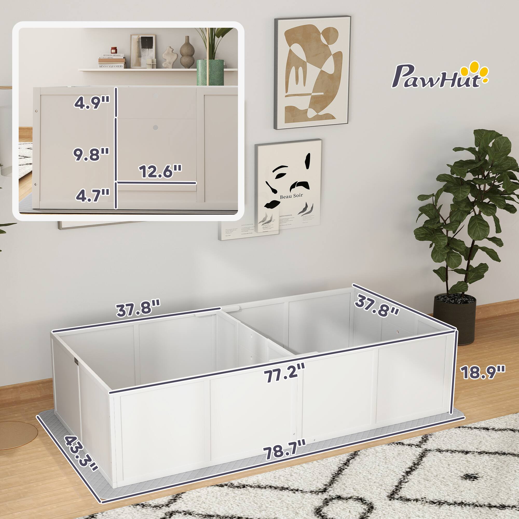 - 4.9"
- 9.8"
- 4.7"
- 12.6"

- 37.8"
- 77.2"
- 18.9"
- 43.3"
- 78.7"