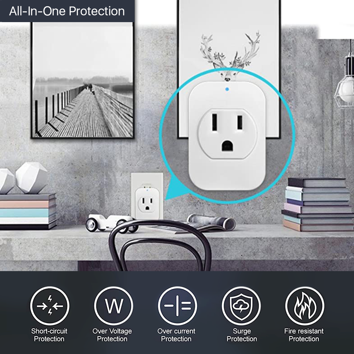 All-In-One Protection

- Short-circuit Protection
- Over Voltage Protection
- Over current Protection
- Surge Protection
- Fire resistant Protection