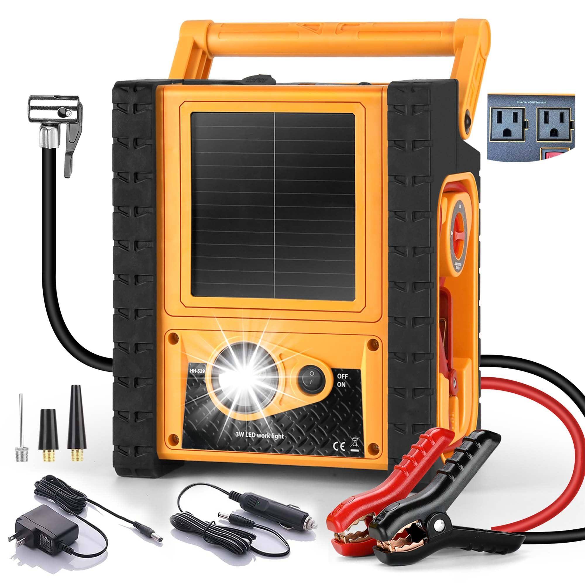 JETRANSPORT - 6-in-1 Car Jump Starter With Air Compressor - 2000a 12v Jumper Box 400 Watt Inverter Power Station Ac/dc/us - Default