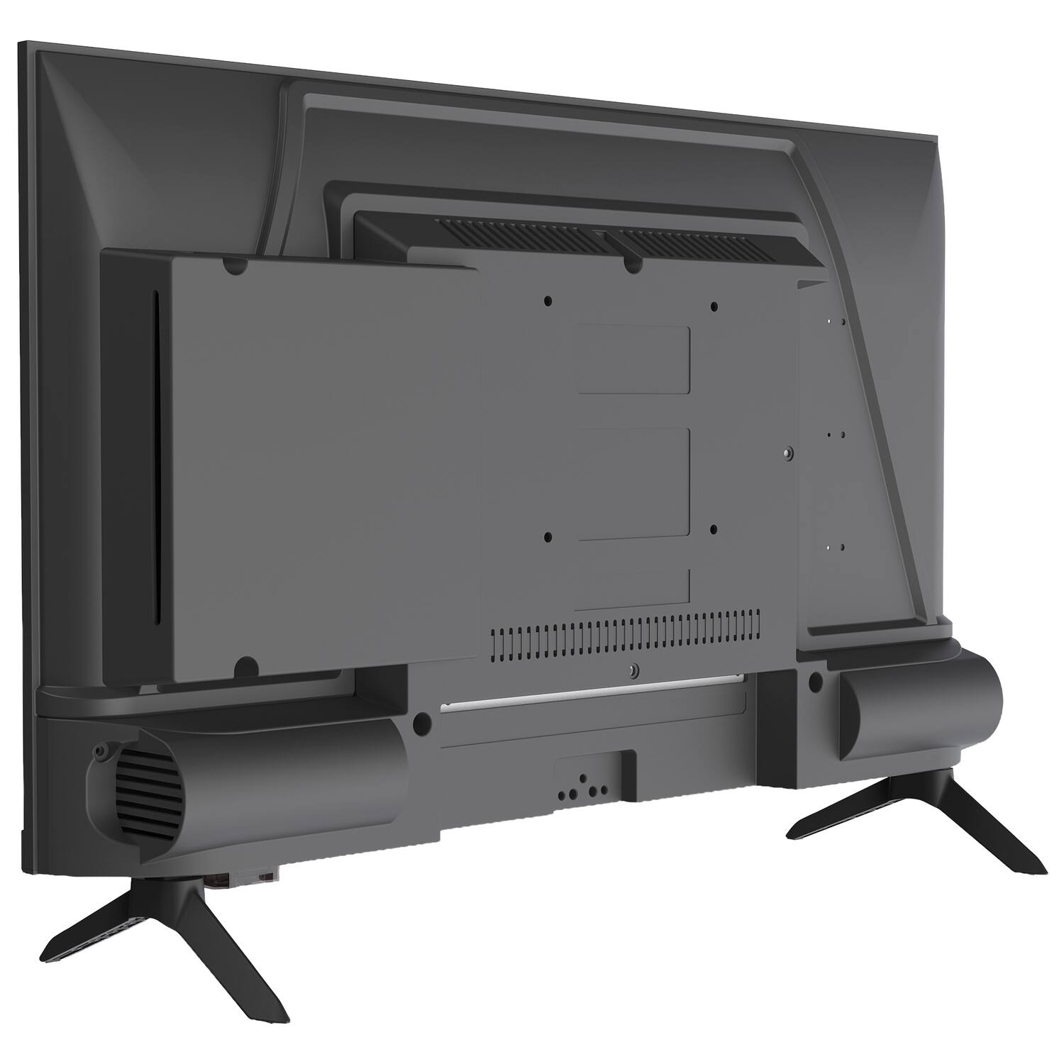 Left. AudioBox - 24" Class 1366 x 768 Frameless HD LED Portable Smart TV/DVD Combo with Remote, Car Charger, WebOS Hub, TV-240SD - Black.