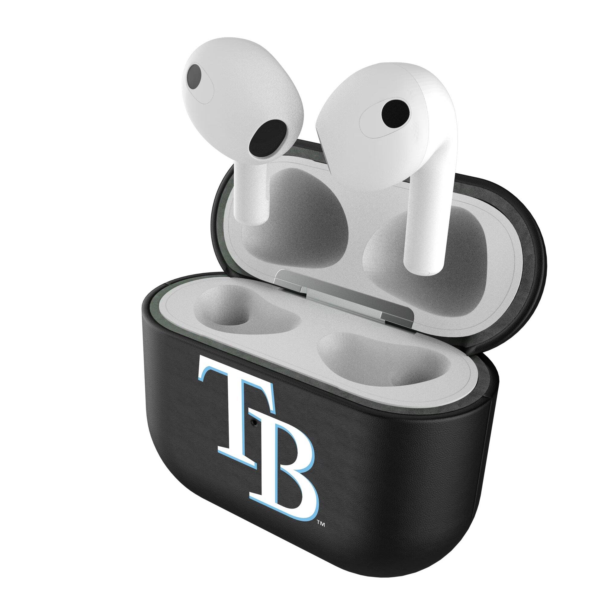 Alt View 3. Keyscaper - Tampa Bay Rays Tampa Bay Rays Insignia 3rd Generation AirPods Case Cover - No Size - Black.